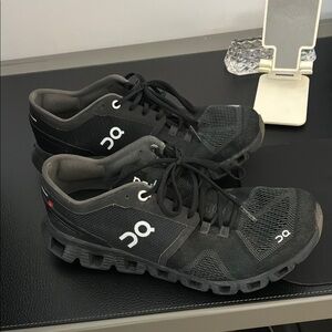 On Running Black Athletic Shoes with CloudTec Cushioning